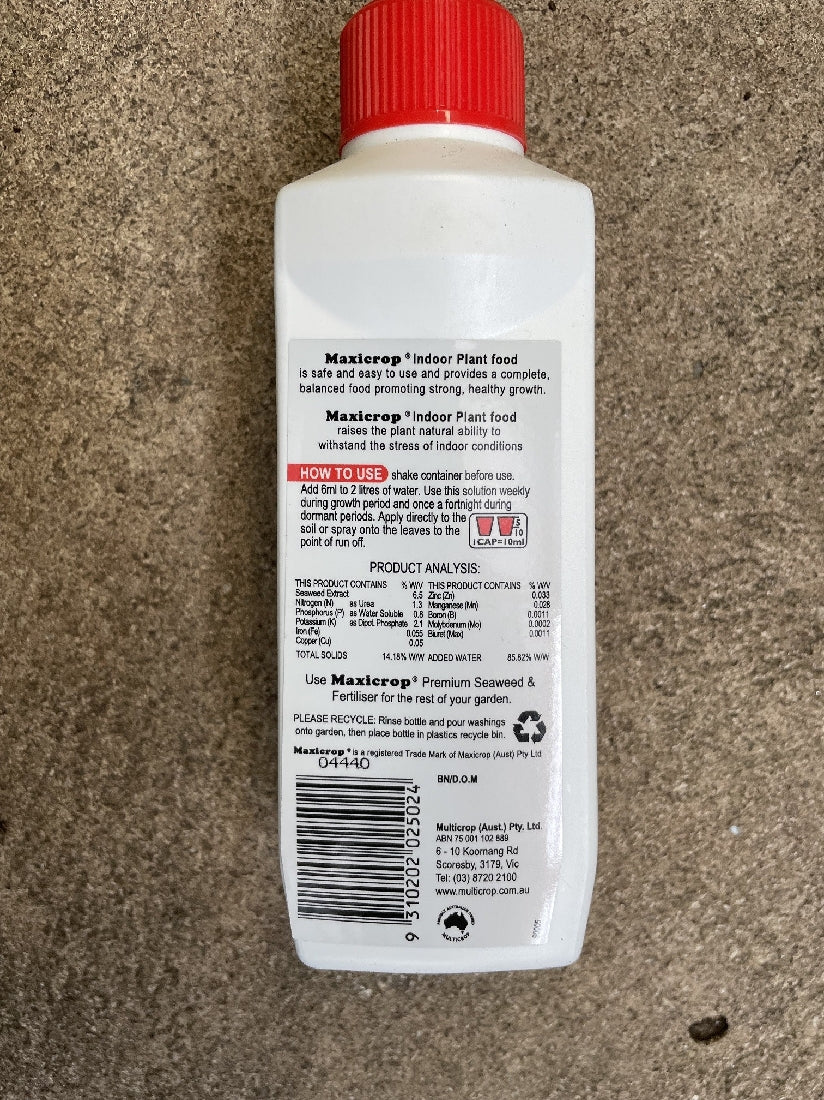 maxicrop indoor plant food MAXICROP SEAWEED PLUS FERTILISER 250ML – Poyntons Nursery