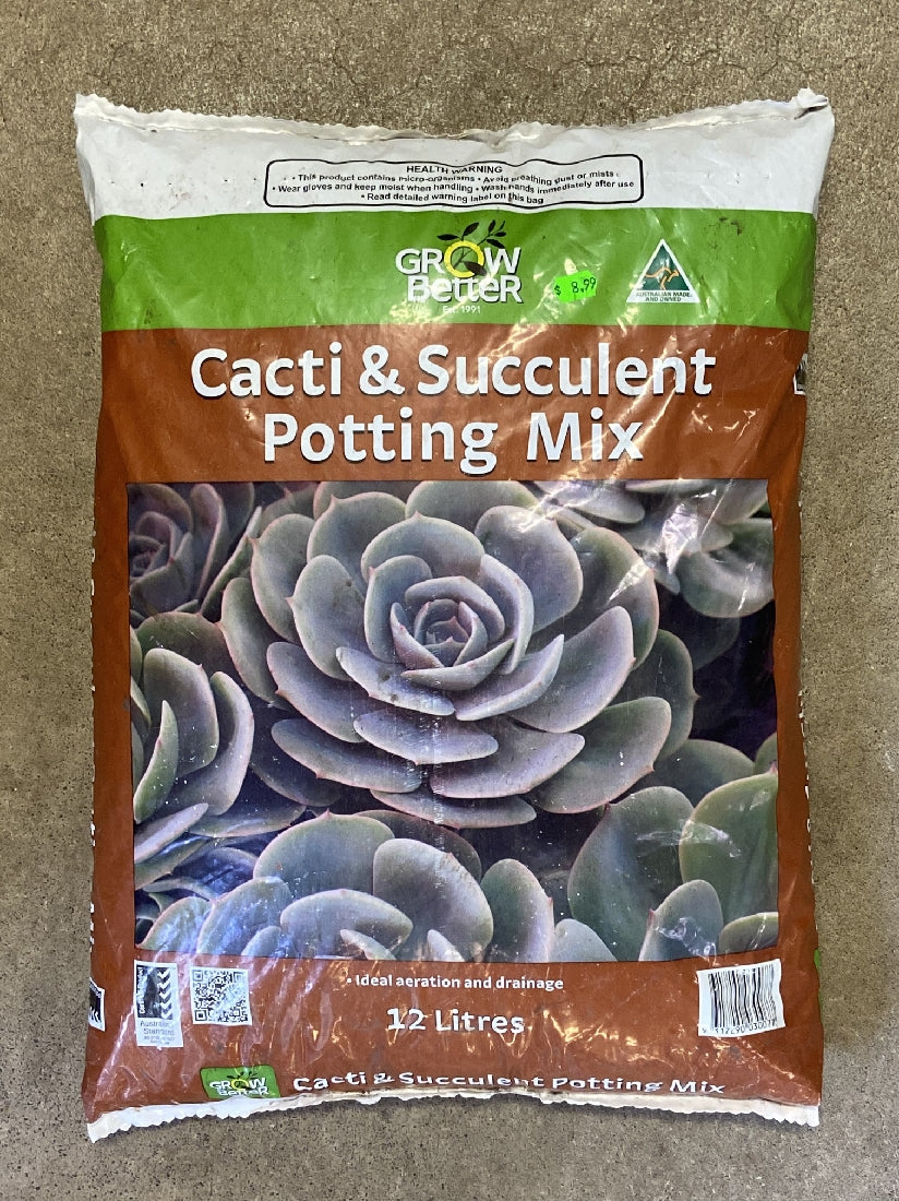 echeveria potting mix GROW BETTER CACTI & SUCCULENT POTTING MIX 25L – Poyntons Nursery