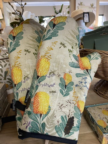 OVEN MITT 2 PACK GOLDEN BANKSIA 
