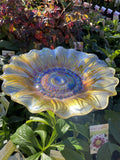 BIRD BATH SUNFLOWER GLASS ON STAKE 