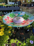 BIRD BATH HUMMINGBIRD SOLAR WITH STAND 