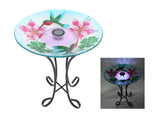 BIRD BATH HUMMINGBIRD SOLAR WITH STAND 