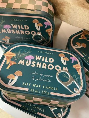 BISTRO MUSHROOM TIN CANDLE WILD MUSHROOM