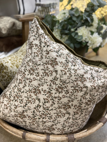 LILIBETH HANDBLOCK OLIVE VELVET EURO (INCL INSERT) 