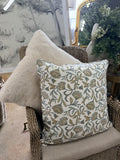 SUMMER GARDEN MULTI BLOCK PRINT CUSHION