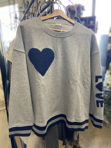 LOVEHEART WINDCHEATER MELANGE GREY MEDIUM 
