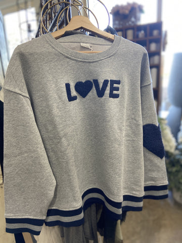 LOVE WINDCHEATER MELANGE GREY LARGE
