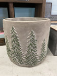 POT MEDIUM ROUND CHRISTMAS DESIGN