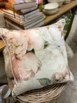 CUSHION WHITE PEONY VELVET 50X50 