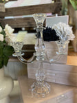ESSEX CRYSTAL TRIPLE TAPER HOLDER