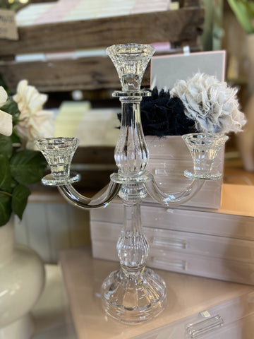 ESSEX CRYSTAL TRIPLE TAPER HOLDER