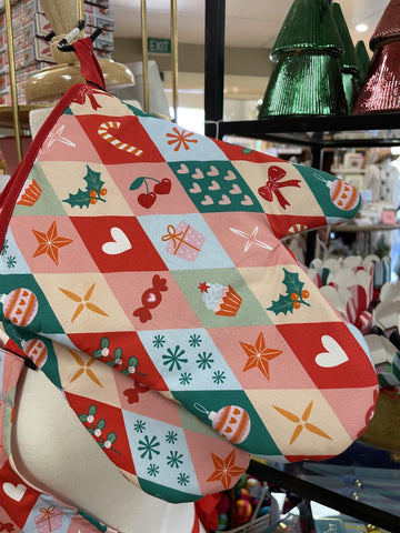 OVEN MITT CHRISTMAS HARLEQUIN