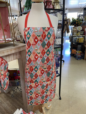 APRON CHRISTMAS HARLEQUIN