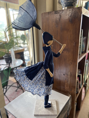 NAMI LAMP 85X35X20CM DARK BLUE