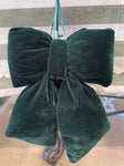 BOW EMERALD GREEN VELVET 