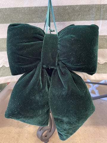 BOW EMERALD GREEN VELVET 