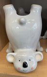 VASE KOALA HANDSTAND GREY 20CM