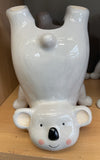 VASE KOALA HANDSTAND GREY 20CM