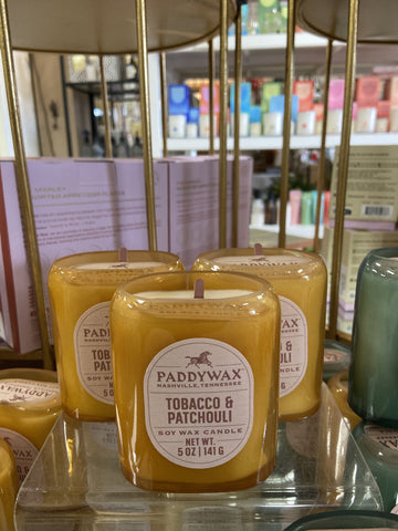 PADDYWAX GLASS CANDLE TOBACCO & PATCHOULI 