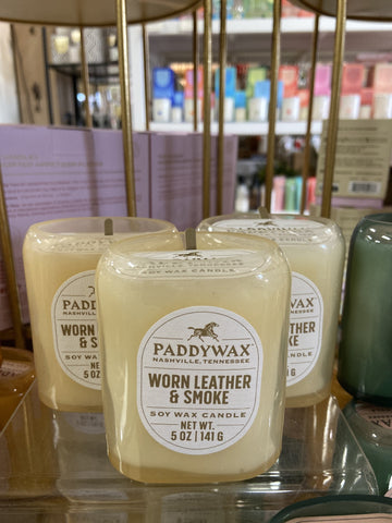 PADDYWAX CANDLE WORN LEATHER & SMOKE 