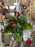 CHRISTMAS REINDEER, SNOWMAN & HOLLY ORNAMENT ASSTD