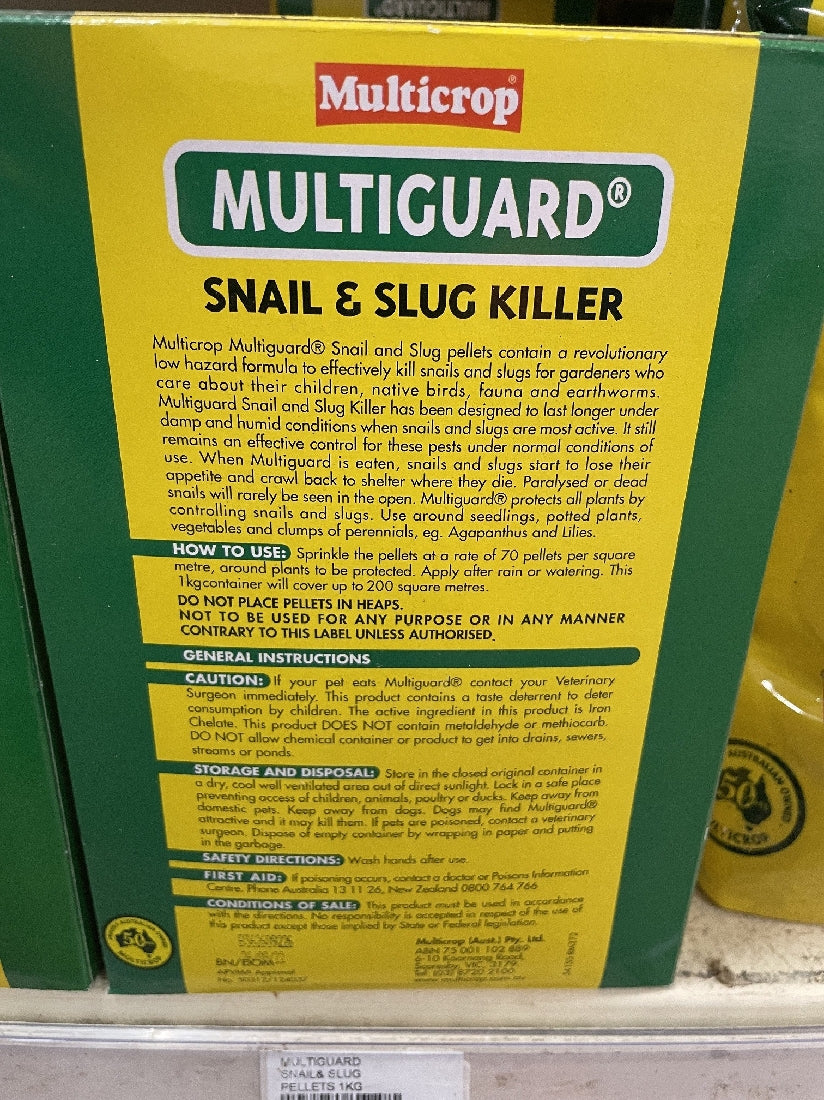 MULTIGUARD SNAIL AND SLUG PELLETS 1KG – Poyntons Nursery