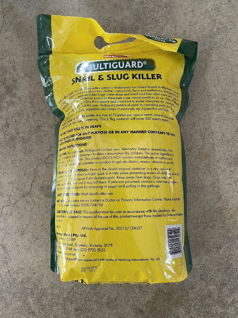MULTIGUARD SNAIL & SLUG PELLETS 2.5KG – Poyntons Nursery