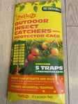 THE BUZZ OUTDOOR INSECT CATCHERS WITH PROTECTOR CAGE 