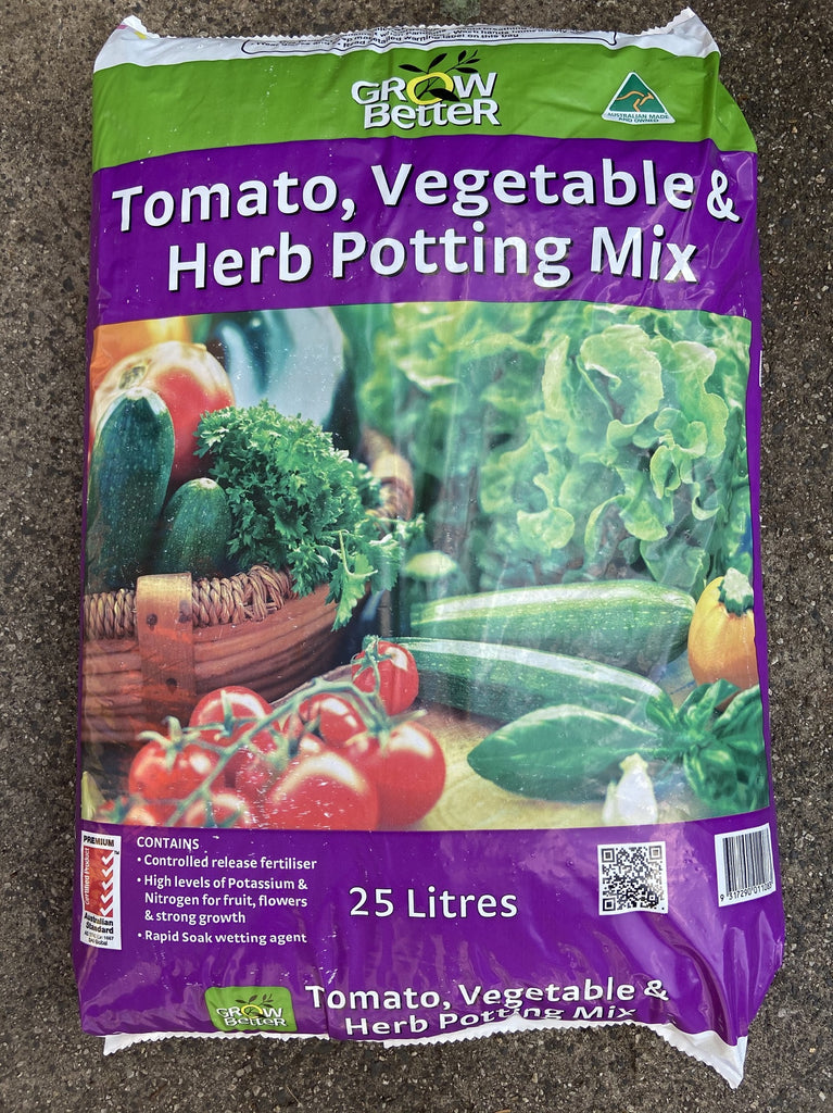vegetable and herb potting mix GROW BETTER TOMATO VEGIE & HERB POTTING MIX 25 L – Poyntons Nursery