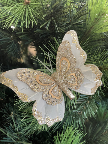 BUTTERFLY FEATHER PACK 3 CREAM CHAMPAGNE