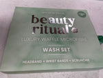 BEAUTY RITUAL LUXURY WAFFLE WASH SET MOSS 