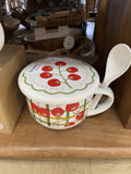 SOUP MUG 3 PIECE TOMATO RED CERAMIC