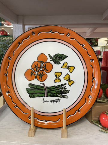 DELI ROUND CERAMIC PLATTER