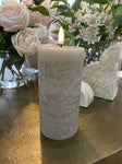 HUGHE LED FLICKERING CANDLE 10CM TAUPE 