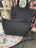 TOTE BAG NEOPRENE BLACK RIVIERA  2 PIECE MINI 