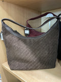 HANDBAG BASSETTE 2 PIECE COCO WOVEN SUEDETTE