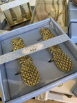 NAPKIN RINGS SET OF 4 PINEAPPLE