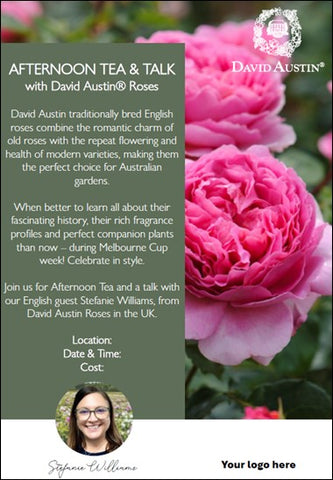 AFTERNNON TEA & TALK WITH DAVID AUSTIN ROSES