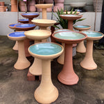 X LARGE TERRACOTTA BIRD BATH GLAZED