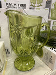 PALM JUG GREEN GLASS