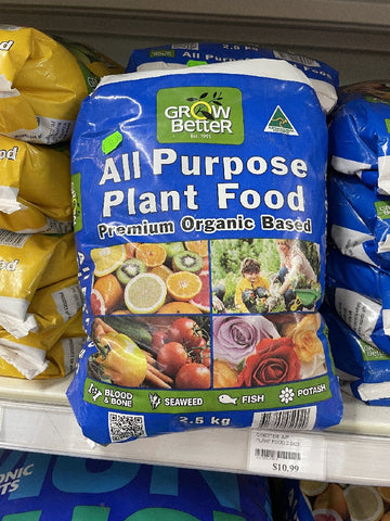 GROW BETTER ALL PURPOSE PLANT FOOD 2.5KG